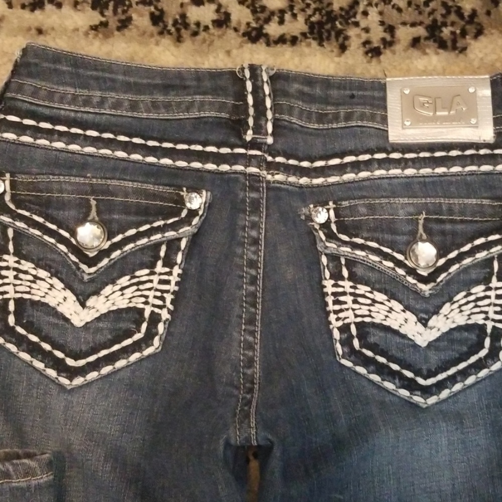 3/$20 GRACE IN LA|Distressed Jeans Boot Cut Sz3
